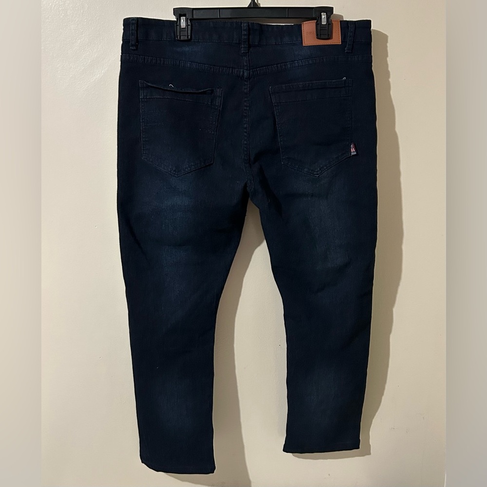 Phat Farm Men's Jeans 38x30 Skinny Fit Stretch Dark Wash Y2K Streetwear Vintage‎ - Picture 4 of 12